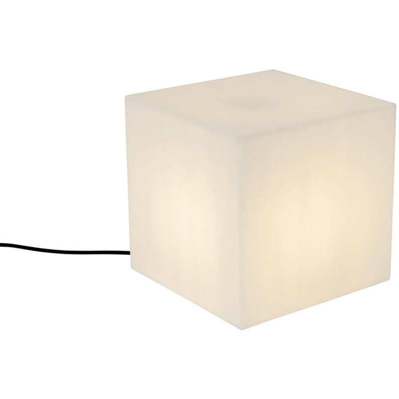 Nura - Lampadaire - 1 lumière - l 30 cm - Blanc - Moderne - éclairage extérieur - Qazqa