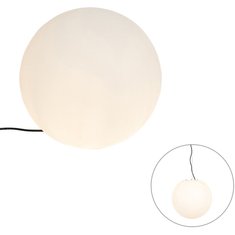 Nura - Lampadaire - 1 lumière - ø 45 cm - Blanc - Moderne - éclairage extérieur - Qazqa