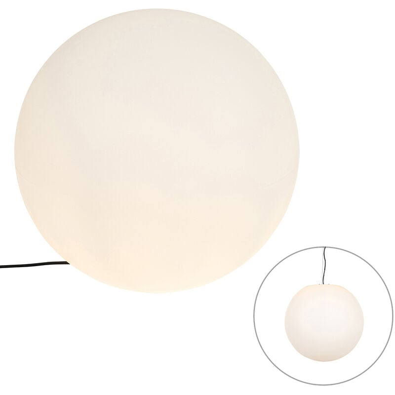 Nura - Lampadaire - 1 lumière - ø 56 cm - Blanc - Moderne - éclairage extérieur - Qazqa