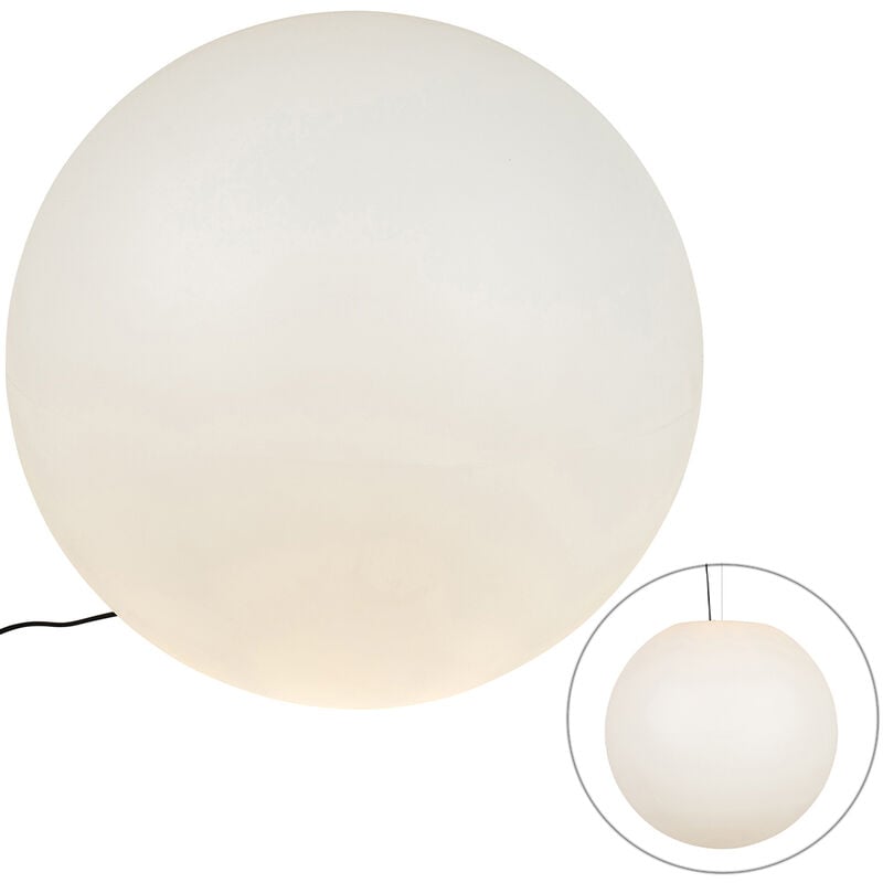 Nura - Lampadaire - 1 lumière - ø 77 cm - Blanc - Moderne - éclairage extérieur - Qazqa