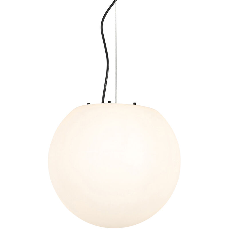 QAZQA nura - Suspension - 1 lumière - Ø 35 cm - Blanc - Moderne - éclairage extérieur