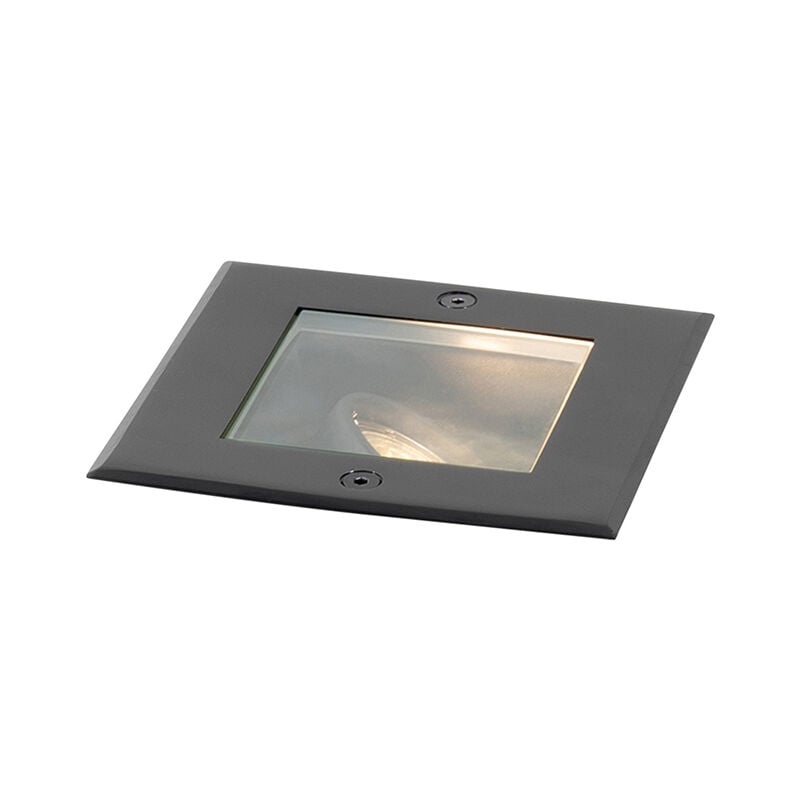 Oneon - Spot encastrable de sol - 1 lumière - l 13 cm - Noir - Moderne - éclairage extérieur - Qazqa