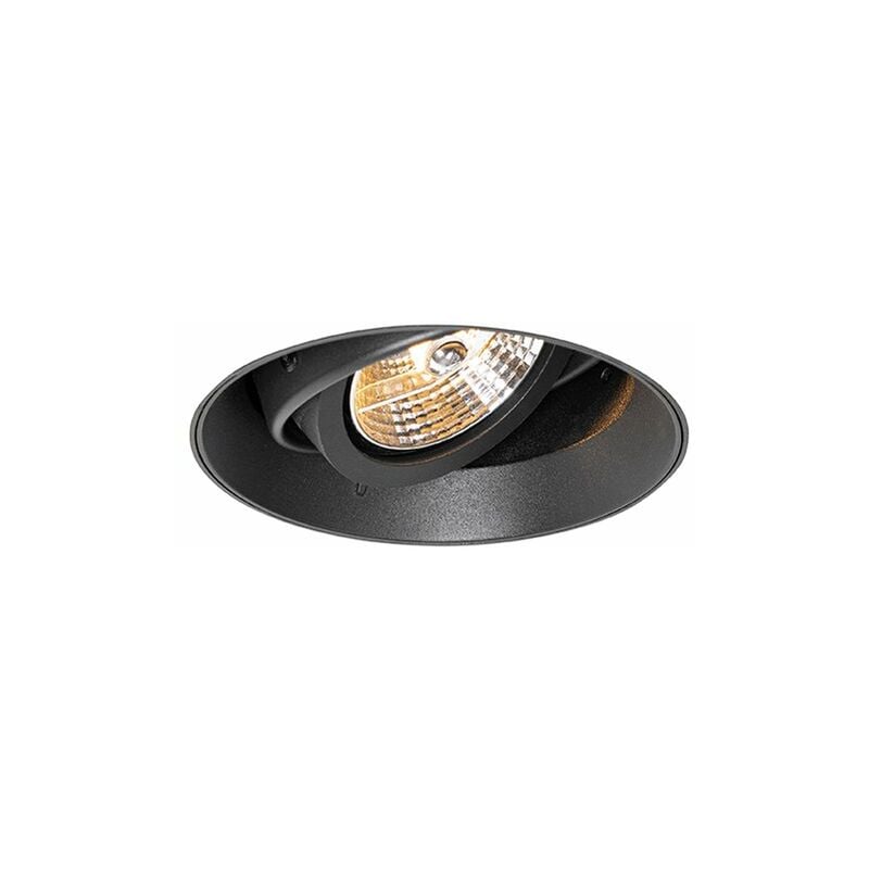 Qazqa - oneon trimless 70 - Spot encastrable - 1 lumière - l 19.4 cm - Noir - Moderne - éclairage intérieur - Salon i Chambre i Cuisine i Salle à