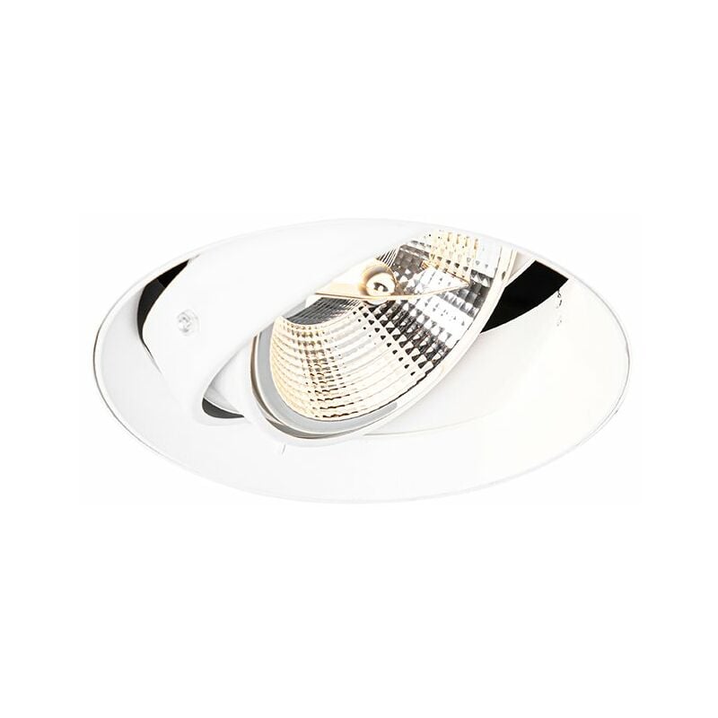 Qazqa - Spot encastrable moderne blanc GU10 AR111 rond sans bordure - Oneon