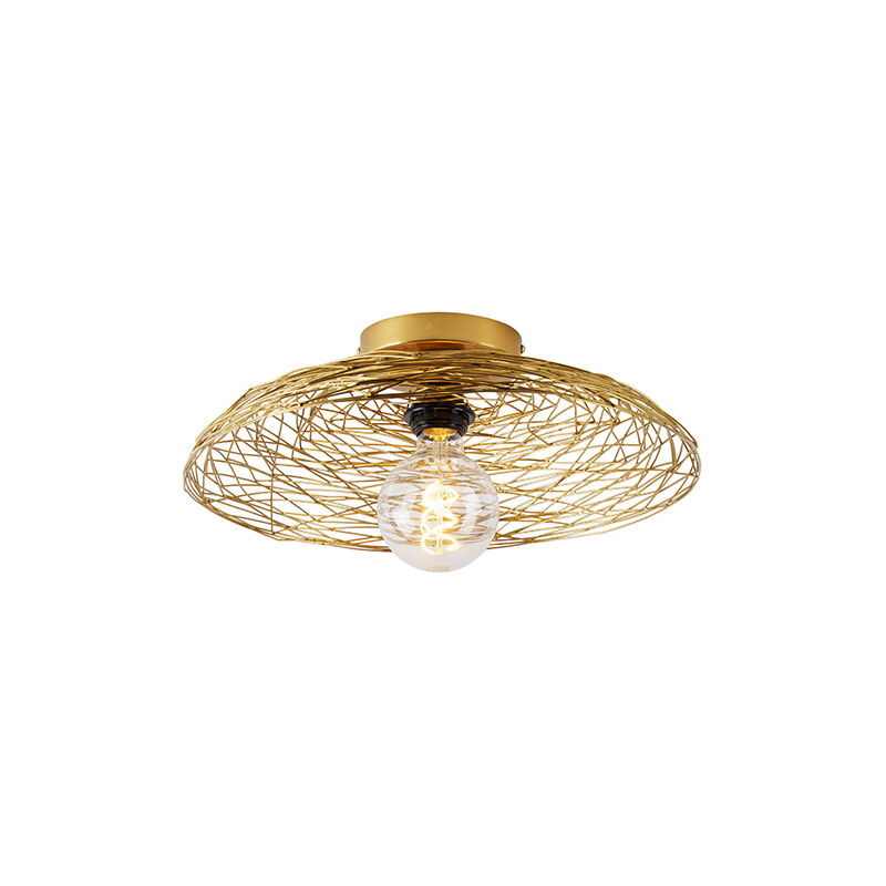 

QAZQA Oriental Lámpara de techo oriental dorado 40cm - GLAN Acero Redonda Adecuado para LED Max. 1 x 40 Watt