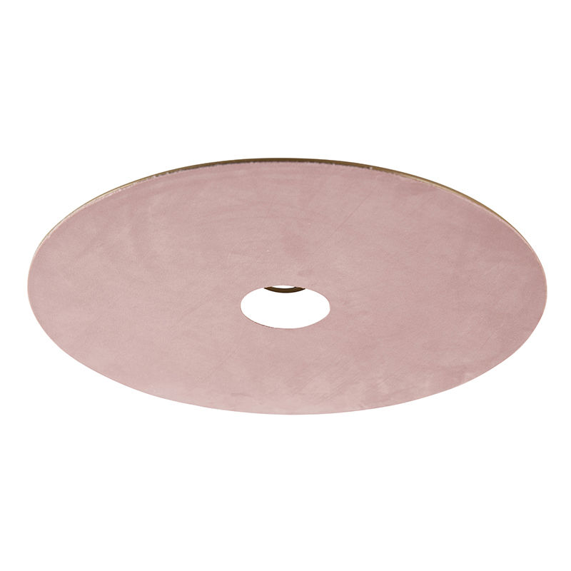 Image of Paralume piatto velluto rosa oro 45 cm , Paralume per lampade a sospensione - Rosa - Qazqa
