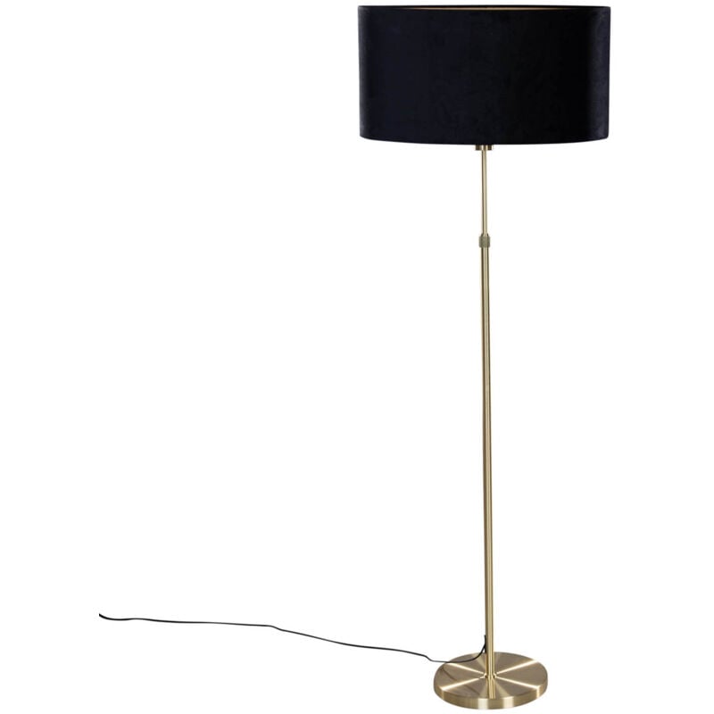 Qazqa - parte shade - Lampadaire avec Abat-Jour - 1 lumière - h 1650 mm - Doré - Classique/Antique - éclairage intérieur - Salon i Chambre i Cuisine