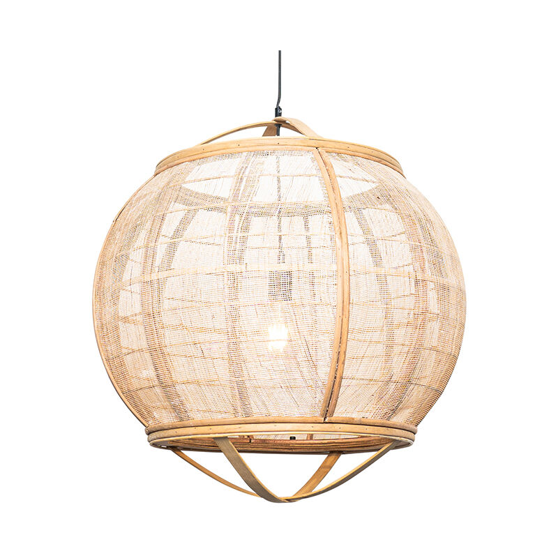 Pascal - Suspension - 1 lumière - ø 58 cm - Marron - Oriental - éclairage intérieur - Salon i Chambre i Cuisine i Salle à manger - Qazqa