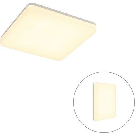 QAZQA platar - LED Plafonnier - 1 lumière - L 278 mm - Blanc - Moderne - éclairage extérieur - Salle de bains