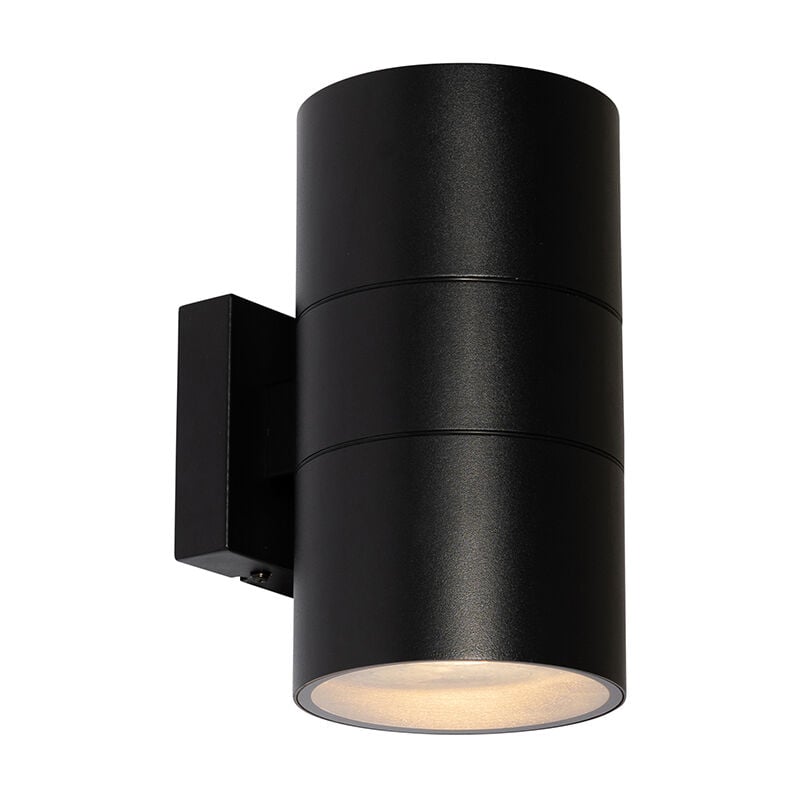Professional Applique d'extérieur noire 2 lumières AR111 IP44 - Duo - Noir - Qazqa