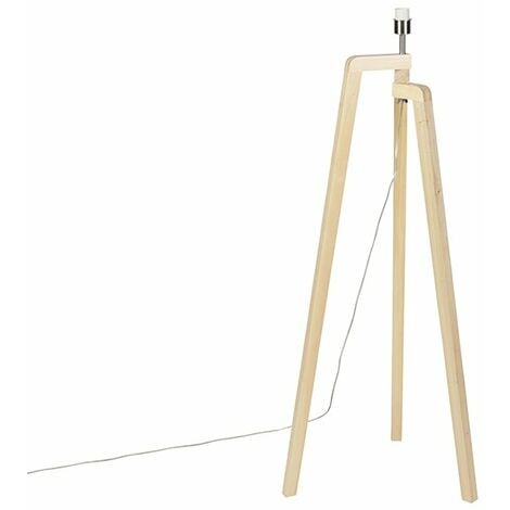 QAZQA puros - Lampe de table trépied/tripode - 1 lumière - H 1250 mm - Beige - Rustique, Moderne - éclairage intérieur - Salon I Chambre