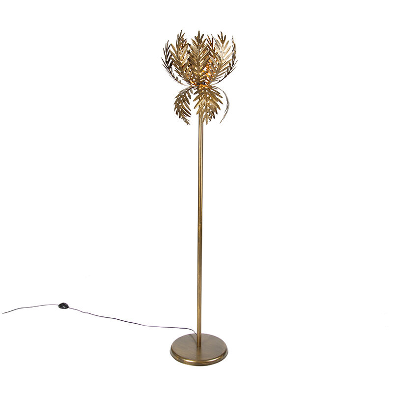 

Retro/Vintage Vintage vloerlamp goud - Botanica Simplo Acero Alargada Adecuado para LED Max. 1 x 60 Watt - Qazqa