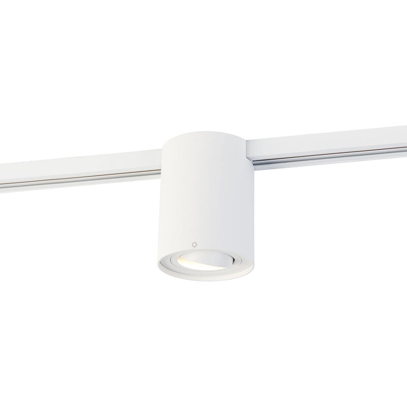 QAZQA Spot sur rail monophasé moderne blanc - Iconic Rondoo Up