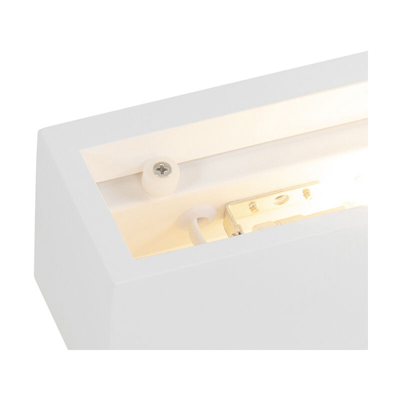 

Moderno Aplique moderno blanco - SANTINO Novo Yeso Rectangular Adecuado para LED Max. 1 x 25 Watt - Qazqa