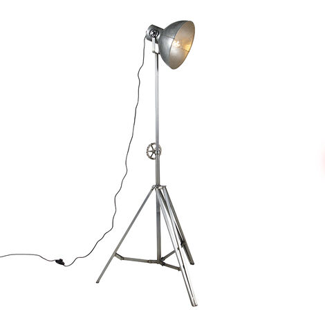 QAZQA samia-sabo - Lampe de table trépied/tripode Industriel - 1 lumière - H 177 cm - Acier - Rustique - Éclairage intérieur - Salon I Chambre - Acier