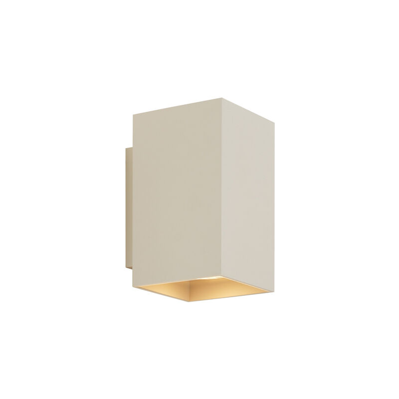 QAZQA sandy - Applique murale - 2 lumière - L 10 cm - Beige - Moderne - éclairage intérieur - Salon I Chambre I Cuisine I Salle à manger