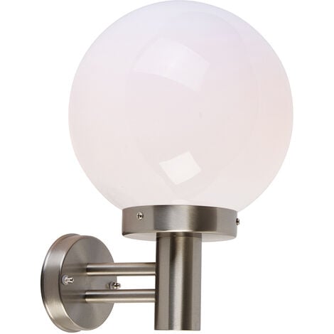 QAZQA sfera - Applique murale - 1 lumière - L 250 mm - Blanc - Moderne - éclairage extérieur