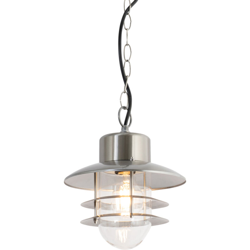 Shell - Suspension - 1 lumière - ø 21.6 cm - Acier - Rustique - éclairage extérieur - Qazqa