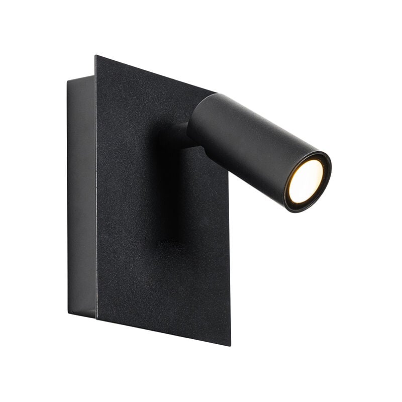 QAZQA simon - LED Applique murale - 1 lumière - L 13 cm - Noir - Moderne - éclairage extérieur