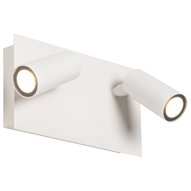 Simon - led Applique murale - 2 lumière - l 23 cm - Blanc - Moderne - éclairage extérieur - Qazqa
