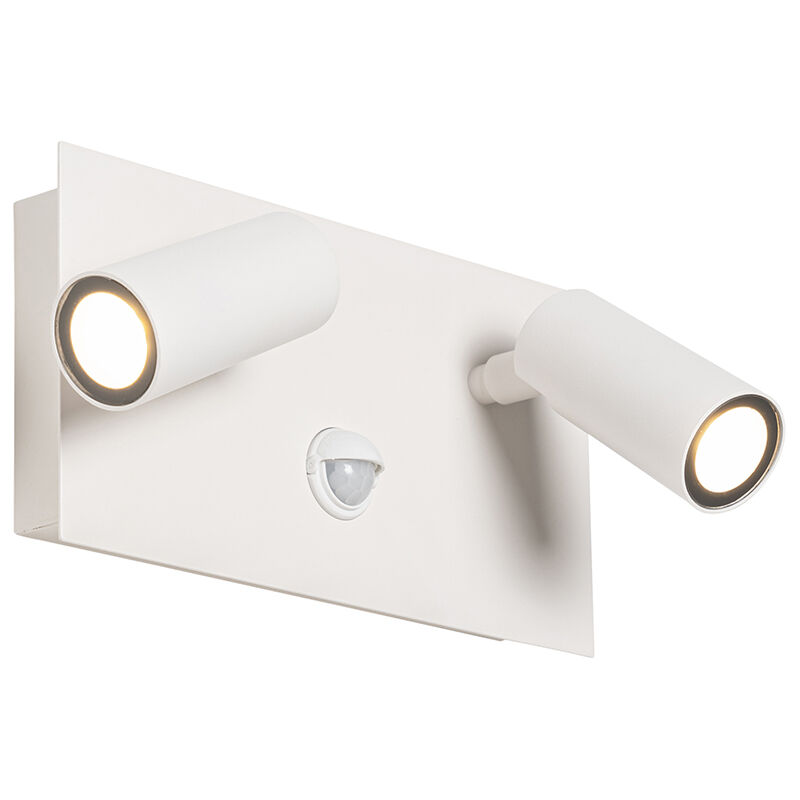 Simon - led Applique murale - 2 lumière - l 23 cm - Blanc - Moderne - éclairage extérieur - Qazqa
