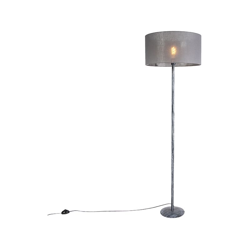 simplo - Lampadaire Rustique - 1 lumière - H 1630 mm - Gris - Rustique - Éclairage intérieur - Salon I Chambre I Cuisine I Salle à manger - Gris