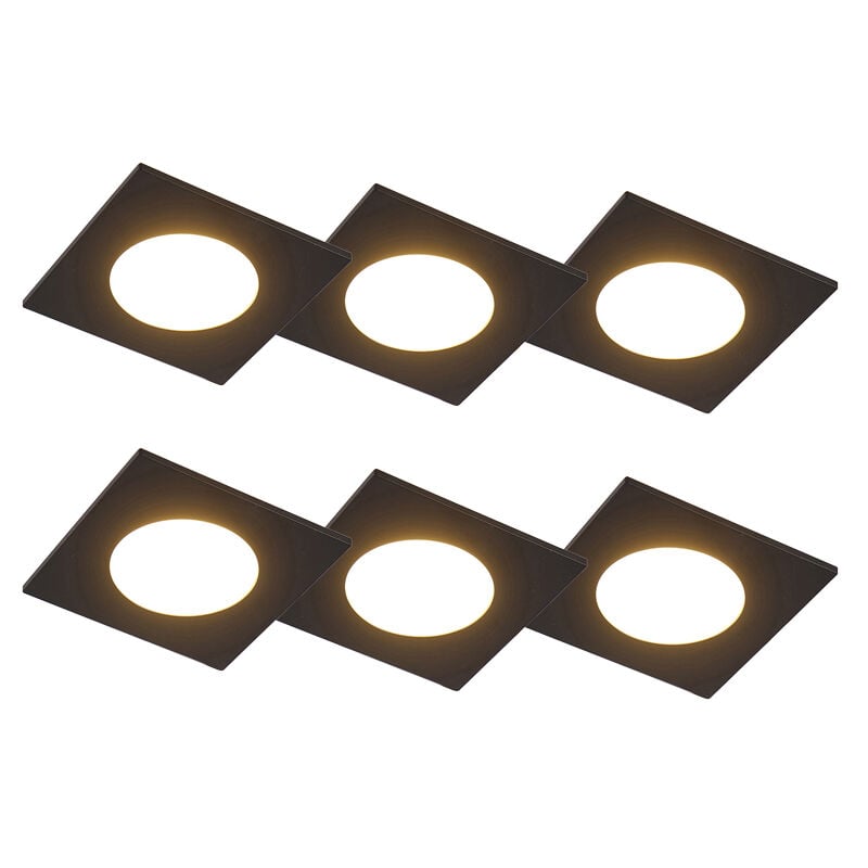 Simply - led Dimmable Spot encastrable variateur inclus - 1 lumière - l 90 mm - Noir - Moderne - éclairage extérieur - Salle de bains - Qazqa