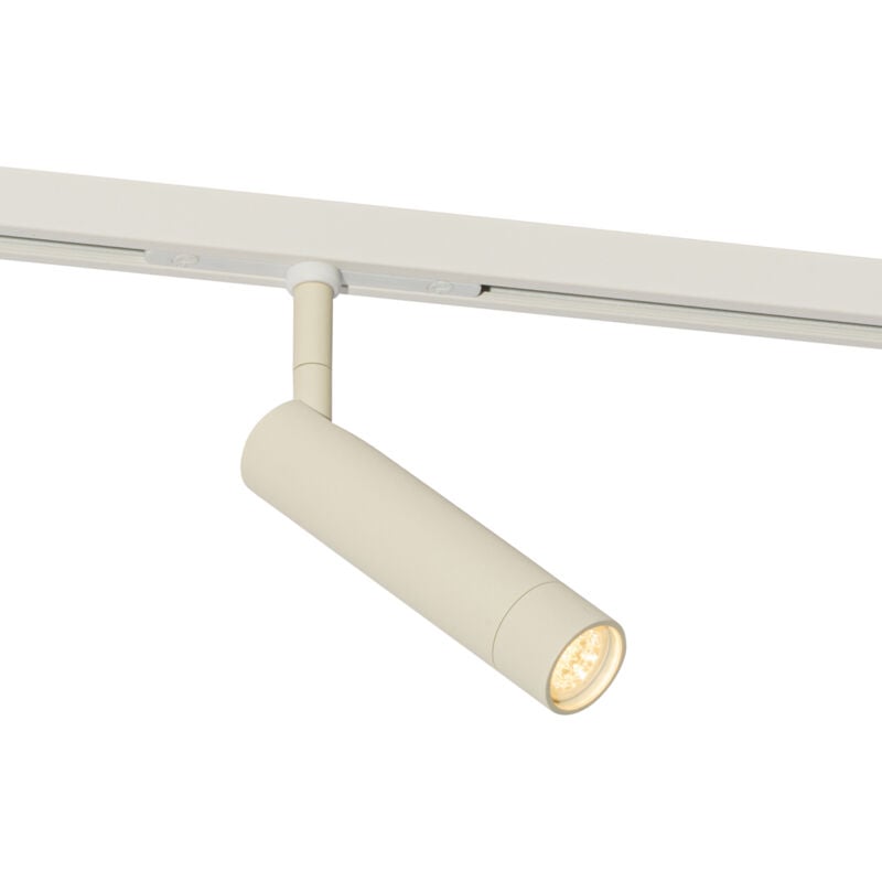 Qazqa - slimline uzzy - Système de rail spot luminaire plafond, plafonnier compatible pour led - 1 lumière - ø 2.8 cm - Beige - - éclairage intérieur