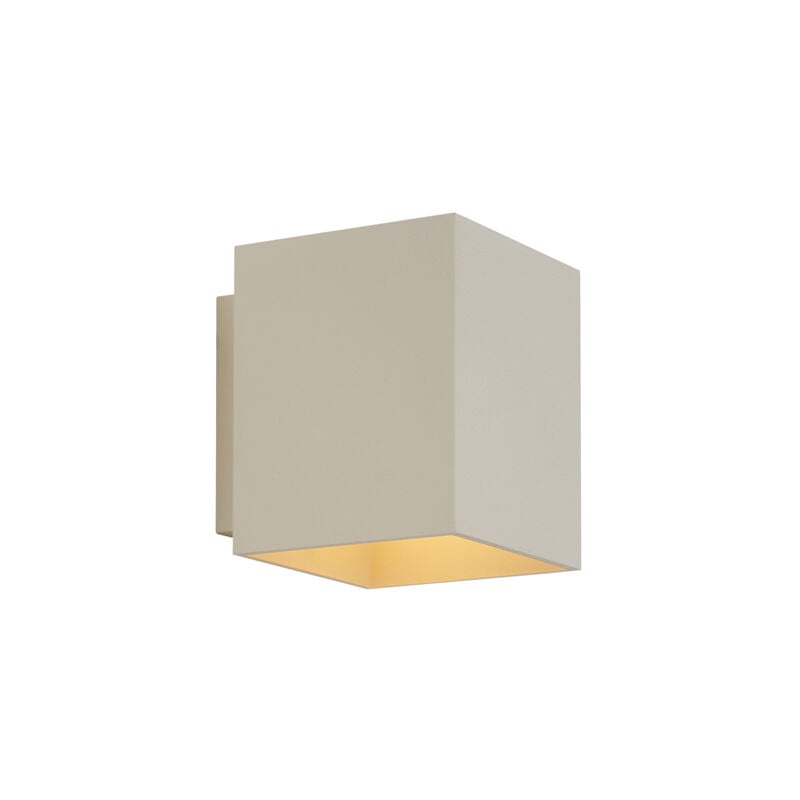 QAZQA sola - Applique murale - 1 lumière - L 10 cm - Beige - Moderne - éclairage intérieur - Salon I Chambre I Cuisine I Salle à manger