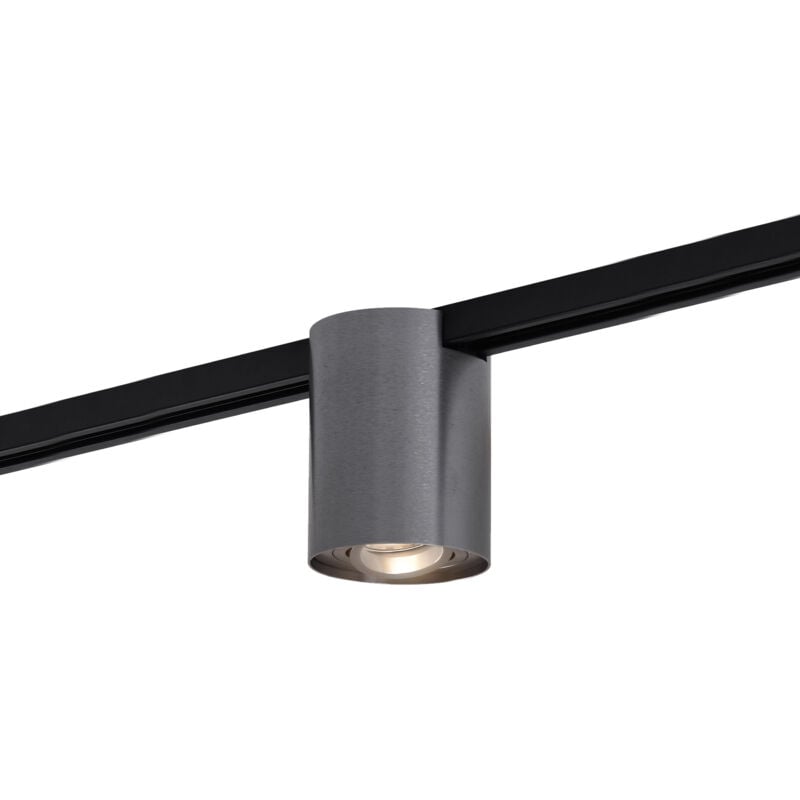 Qazqa - Spot sur rail moderne monophasé bronze foncé - Iconic Rondoo Up