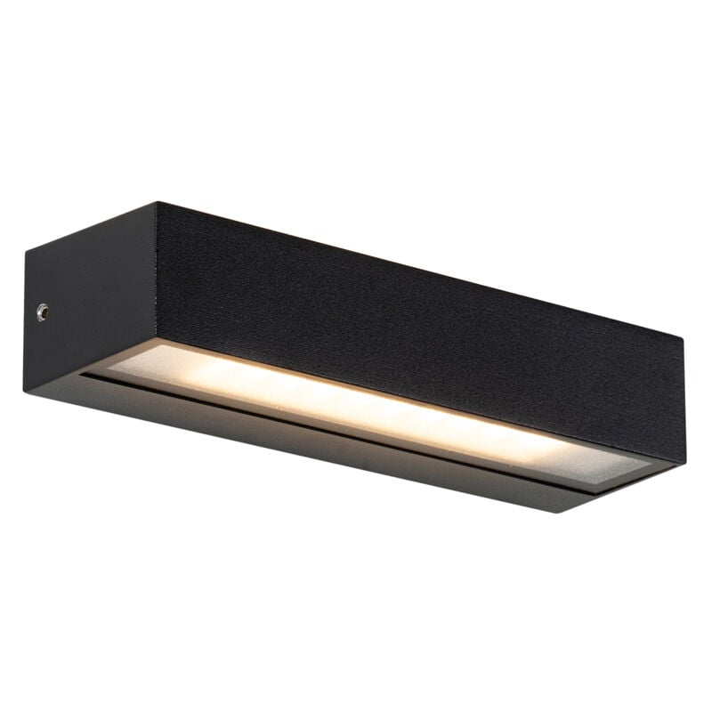 Steph - led Applique murale - 1 lumière - l 22 cm - Noir - Moderne - éclairage extérieur - Qazqa