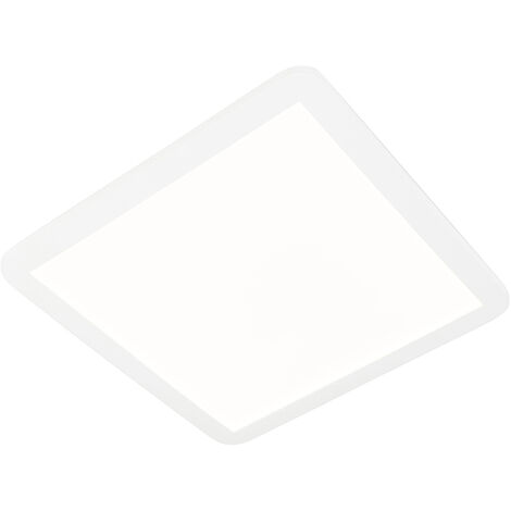 QAZQA steve - LED Dimmable Plafonnier Moderne variateur inclus - 1 lumière - L 400 mm - Blanc - Moderne - Salon | Chambre | Cuisine | Salle à manger