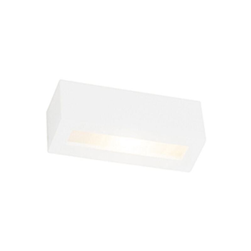 Qazqa - tjadanovo - led Dimmable Applique murale variateur inclus - 1 lumière - l 21.8 cm - Blanc - Moderne - éclairage intérieur - Salon i Chambre i