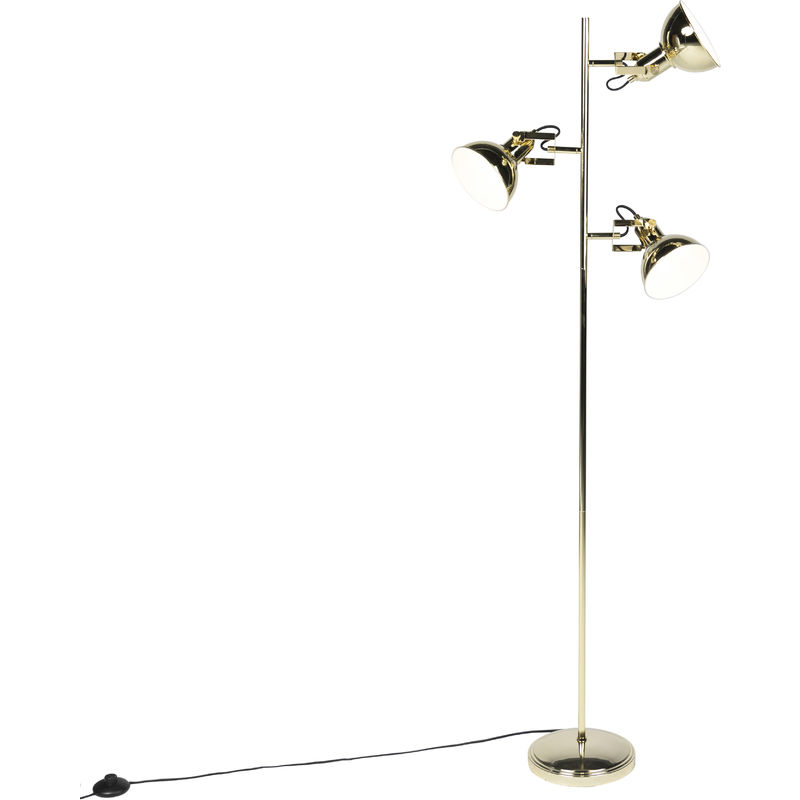 tommy - Lampadaire Design - 3 lumière - H 153 cm - Laiton - Design,Art Deco - Éclairage intérieur - Salon I Chambre - Laiton - Qazqa