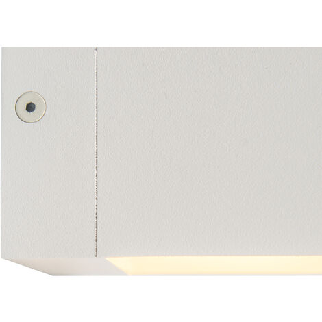 QAZQA transfer - Applique murale - 1 lumière - L 80 mm - Blanc - Design, Industriel, Moderne - éclairage intérieur - Salon I Chambre I Cuisine I Salle à manger