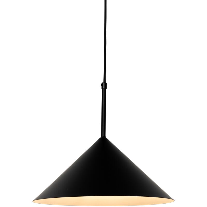 Qazqa - triangolo - Suspension - 1 lumière - ø 35 cm - Noir - Design - éclairage intérieur - Salon i Chambre i Cuisine i Salle à manger