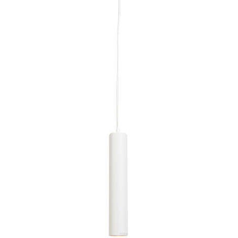 QAZQA tuba - Suspension - 1 lumière - Ø 55 mm - Blanc - Design, Industriel, Moderne - éclairage intérieur - Salon I Chambre I Cuisine I Salle à manger