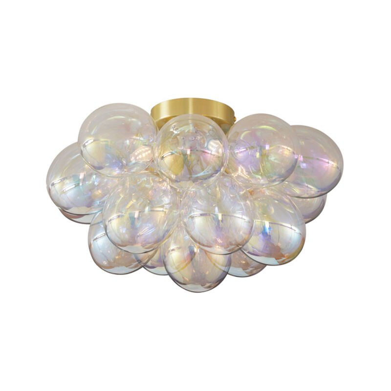 Qazqa - uvas - Plafonnier - 4 lumière - l 42 cm - Laiton - Design - éclairage intérieur - Salon i Chambre i Cuisine i Salle à manger