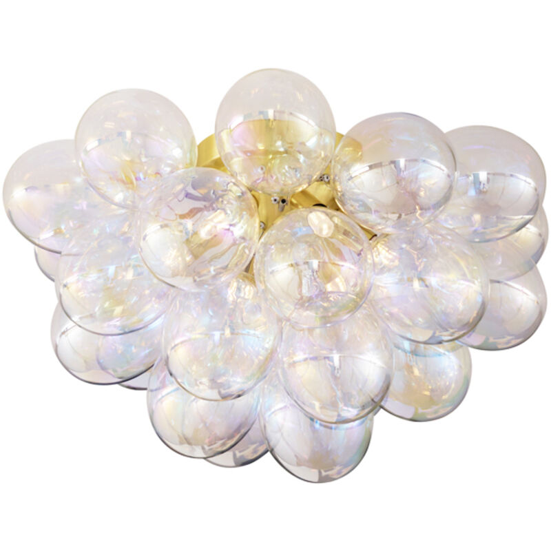 Uvas - Plafonnier - 6 lumière - ø 50 cm - Laiton - Design - éclairage intérieur - Salon i Chambre i Cuisine i Salle à manger - Qazqa