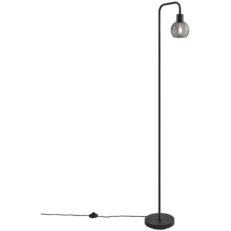 Vidro - Lampadaire - 1 lumière - h 160.5 cm - Gris - Art Deco - éclairage intérieur - Salon i Chambre i Cuisine i Salle à manger - Qazqa