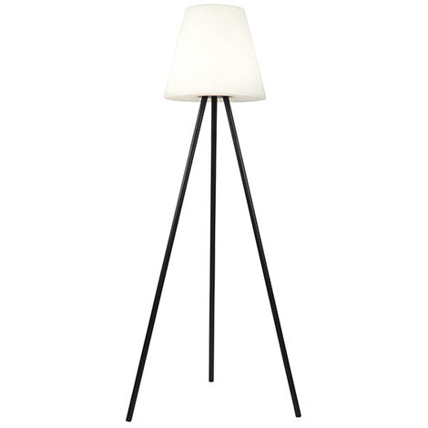 QAZQA virginia - LED Dimmable Lampe de table trépied/tripode Design variateur inclus - 1 lumière - Ø 50 cm - Noir - Design - Éclairage extérieur - Noir