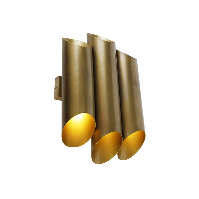 QAZQA whistle - Applique murale - 6 lumière - L 30 cm - Doré/Laiton - Rustique - éclairage intérieur - Salon I Chambre I Cuisine I Salle à manger