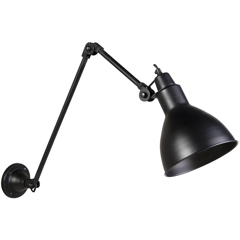 Wye - led Dimmable Applique murale bras articulé variateur inclus - 1 lumière - l 90.5 cm - Noir - Rustique - éclairage intérieur - Salon i Chambre