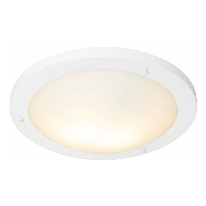 Yuma - Plafonnier - 2 lumière - ø 41 cm - Blanc - Moderne - éclairage extérieur - Salle de bains - Qazqa