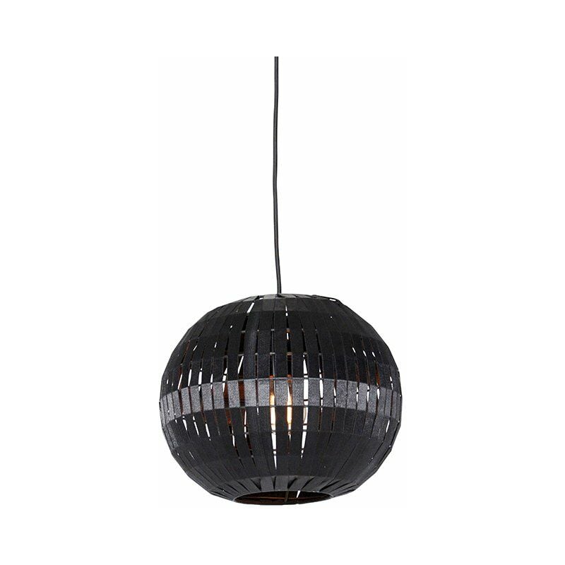 Zoe - Suspension - 1 lumière - ø 30 cm - Noir - Moderne - éclairage intérieur - Salon i Chambre i Cuisine i Salle à manger - Qazqa