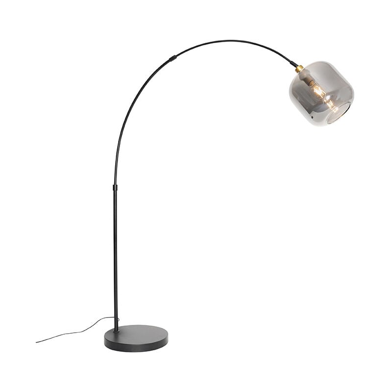 Zuzanna - Lampadaire - 1 lumière - h 170 cm - Noir et Or - Moderne - éclairage intérieur - Salon i Chambre i Cuisine i Salle à manger - Qazqa