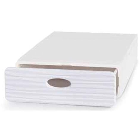 Qbox Boîte de rangement blanche 28x40xH9 cm