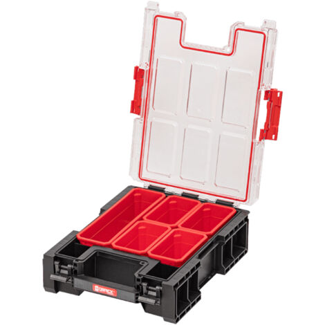 Qbrick – Organiseur M Plus empilable 364 x 264 x 106 mm – 4 litres IP66 – 5 seaux pour accessoires – Système Easy Access - MM 4 L