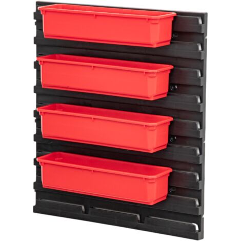 Qbrick – Paroi d'atelier 39 x 35 cm avec 4 étagères – Compatible PRO Organizer 100 Expert / 200 Expert / PRO Drawer 3 – Rangement personnalisé