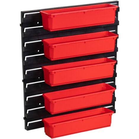 Qbrick System Container Set Nr. 4 Paroi d'atelier 39 x 35 cm avec 4 étagères pour PRO Organizer 100 Expert / 200 Expert / PRO Drawer 3